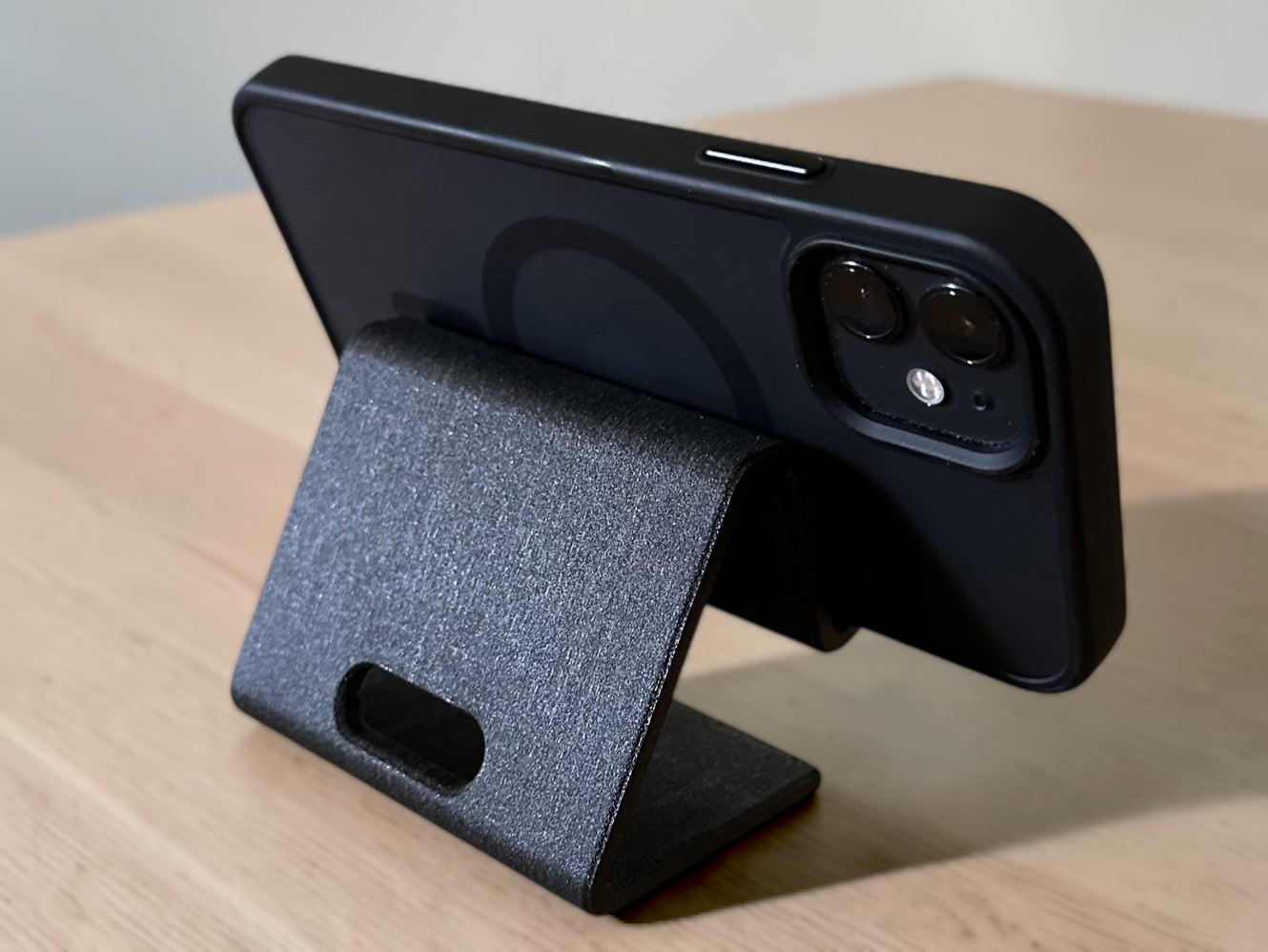 Phone stand with phone